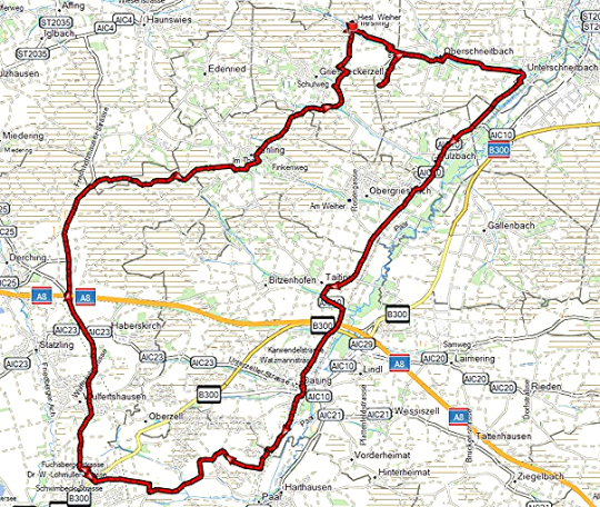 Hieslinger Weiher Tourverlauf